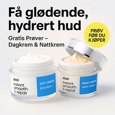 Få To Gratis Ansiktskremer fra Aimé Instant Smooth & Repair