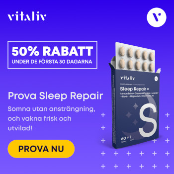 Vitaliv tilbyr Sleep Repair til halv pris (173 NOK)